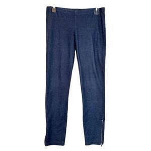 Forever 21 Flat Front Pull-On Ankle Zip Indigo Skinny Pants Dark Wash Medium